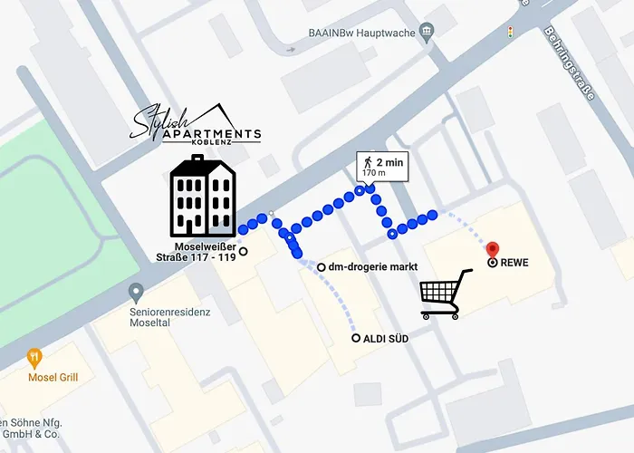 Apartamento Wonderful World - Stadtnah, Balkon, Parkplatz, E-ladestation, Fitnessstudio Coblença